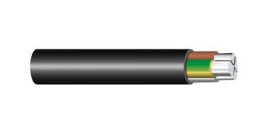 YAKXS 1X150 RMC CZARNY KABEL ZIEMNY AL DRUT 0.6/1KV USIECIOWANY ZAGĘSZCZANY KL.2