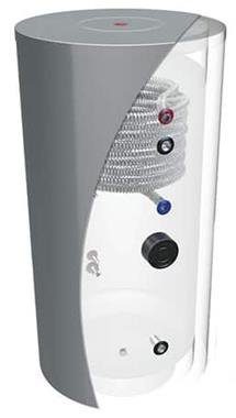 ZBIORNIK/ WYMIENNIK PIONOWY STOJĄCY CWU 245L Z WĘŻOWNICĄ INOX 3.83M2 SOLITANK 300