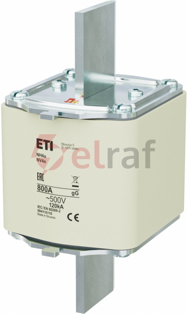 Wkładka bezpiecznikowa NH4a 800A gG 500V WT-4a 004116110