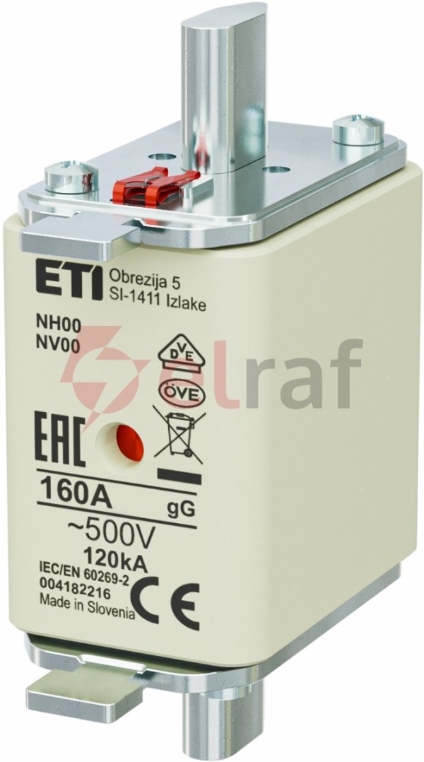 NH00 GG 160A/500V WKŁ.ZWŁ. KOMBI