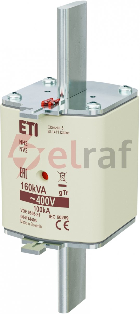 Wkładka bezpiecznikowa NH2 231A gTr 400V 160kVA 004114404 /3szt./