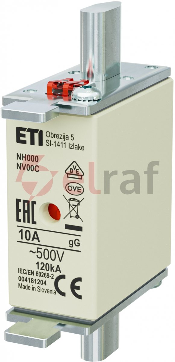 NH000 GG 10A/500V WKŁADKA TOP. KOMBI