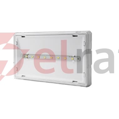 Oprawa awaryjna EXIT S IP65 LED 1W 3h dwuzadaniowa PT biała +PU34 ETS/1W/C/3/SA/PT/WH