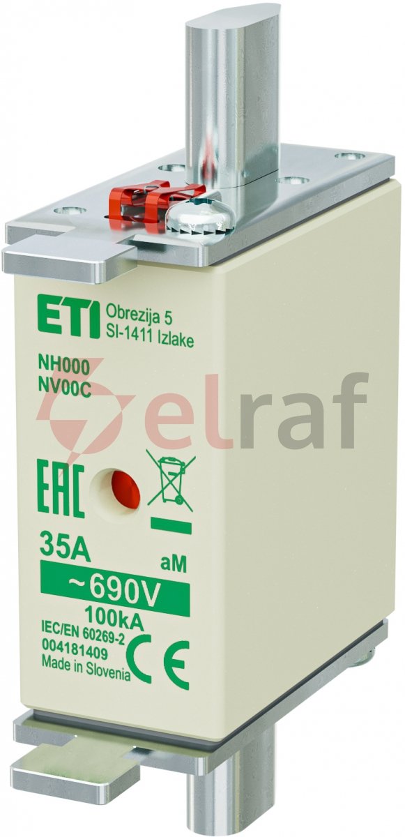 Wkładka bezpiecznikowa NH000 35A aM 690V 004181409