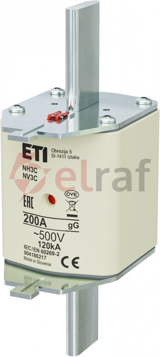 Wkładka bezpiecznikowa NH3C 200A gG 500V 004186217