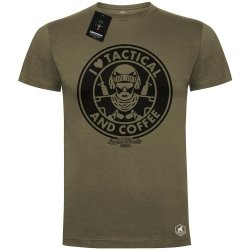 Tactical and coffee koszulka bawełniana