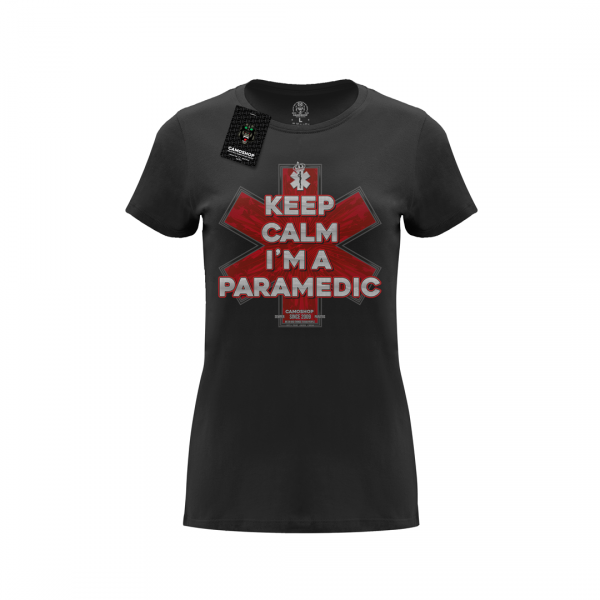 Keep calm I'm a paramedic koszulka damska bawełniana