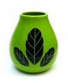 Matero ceramiczne zielone kubek do Yerba Mate Hoja Green 350 ml