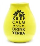 Matero Ceramiczne Żółte Keep calm and Drink Yerba Mate