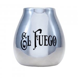 Matero do Yerba Mate ceramiczne srebrne El Fuego - PRZECENA