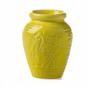 Matero Ceramiczne AZTEK Żółte Amarillo Yerba Mate