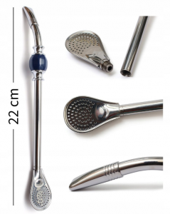 Bombilla nierdzewna INOX Royal Liza Azul Marino