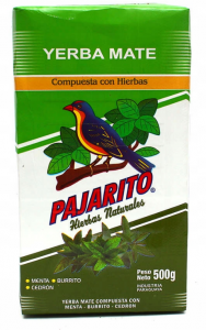  Yerba Mate Pajarito Compuesta Con Hierbas Ziołowa 500g Menta Burrito Cedron