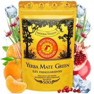 Yerba Mate Green Summertime 500g Mandarynkowa TERERE NA ZIMNO NA LATO 0,5kg