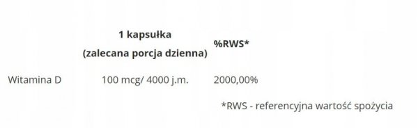 Suplement diety Aliness witamina D3 Forte 4000 j.m. z lanoliny 120 szt.