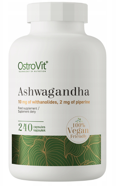 Ashwagandha VEGE 240 kaps Piperyna Żeń-Szeń Pamięć OstroVit