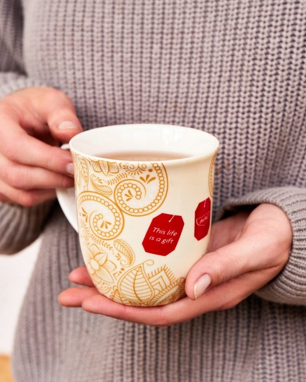 Duży Elegancki Kubek Yogi Tea 300 ml