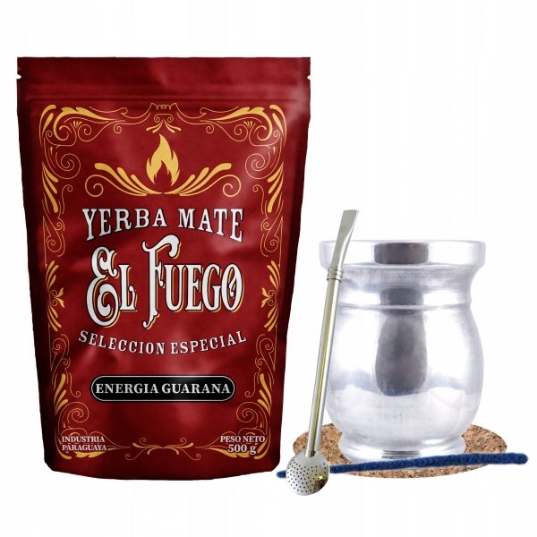 Zestaw Yerba Mate El Fuego Energia 500g Palo Santo