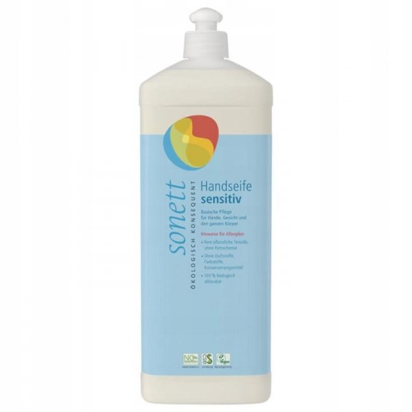 Sonett mydło w płynie EKO sensitiv 1 litr Ekologiczne 1L Bezzapachowe