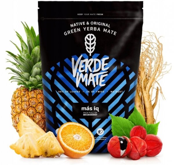 Yerba Verde Mate Frutos Tropicales 400g + Verde Mate Green Mas IQ 400g