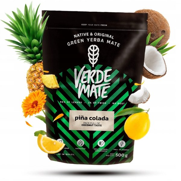 Yerba Verde Mate Pina Colada 500g Ananas + Kokos