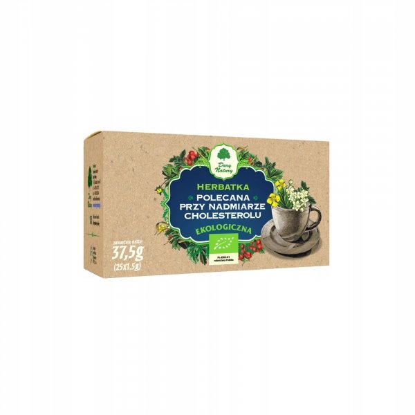 HERBATKA POLECANA PRZY NADMIARZE CHOLESTEROLU BIO (25 x 1,5g) g DARY NATURY