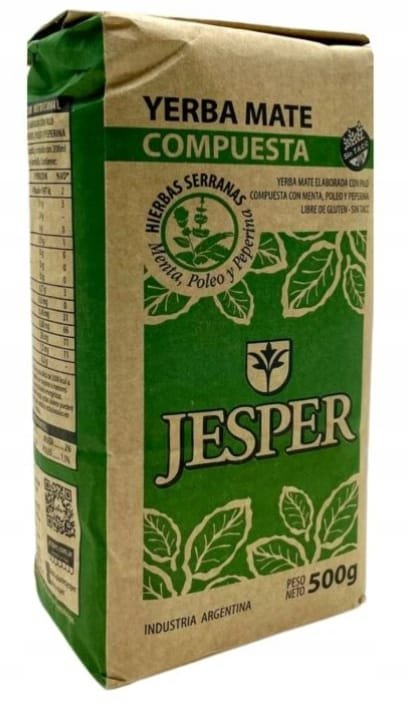 Yerba Mate Jesper Hierbas Serranas 500g Craftowa Menta Poleo Peperina