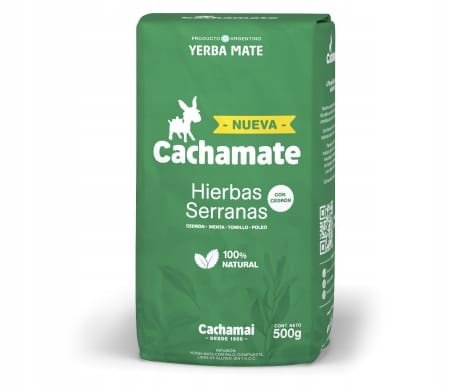 Yerba Mate Cachamate Hierbas Serranas con Cedron 500g - Argentyna