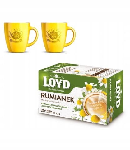 Herbata Ziołowa Rumianek z Polskich Ziół 20 Torebek Koszyczek Rumianku LOYD