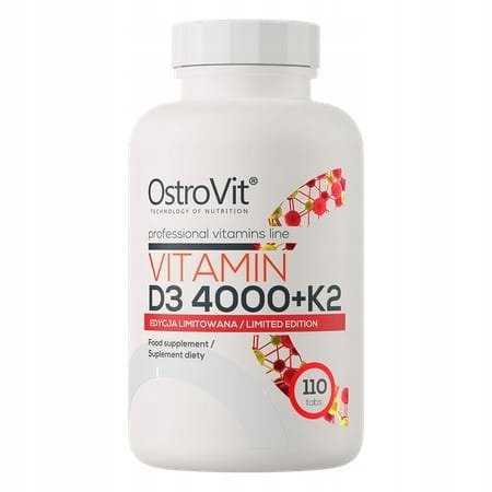 OstroVit D3 4000 IU + K2 MK-7 110 tabs ZDROWE KOŚCI ODPORNOŚĆ