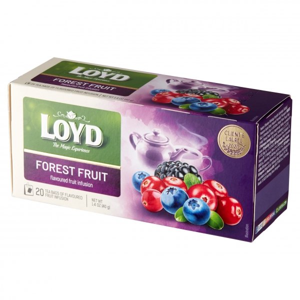 Herbata Owocowa Forest Fruit Owoce Leśne Hibiskus Aronia Żurawina 20 T LOYD