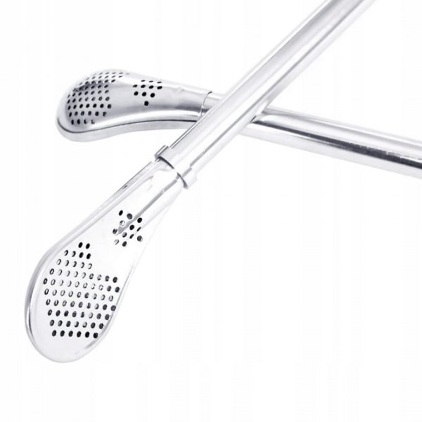 Bombilla Nierdzewna INOX ROSARIO 17,5 cm do yerba mate