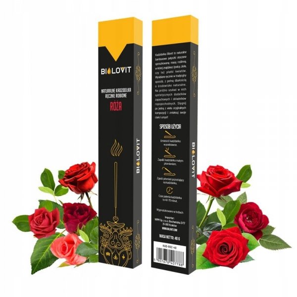 Kadzidełka Naturalne Indyjskie Bilovit Róża 40g