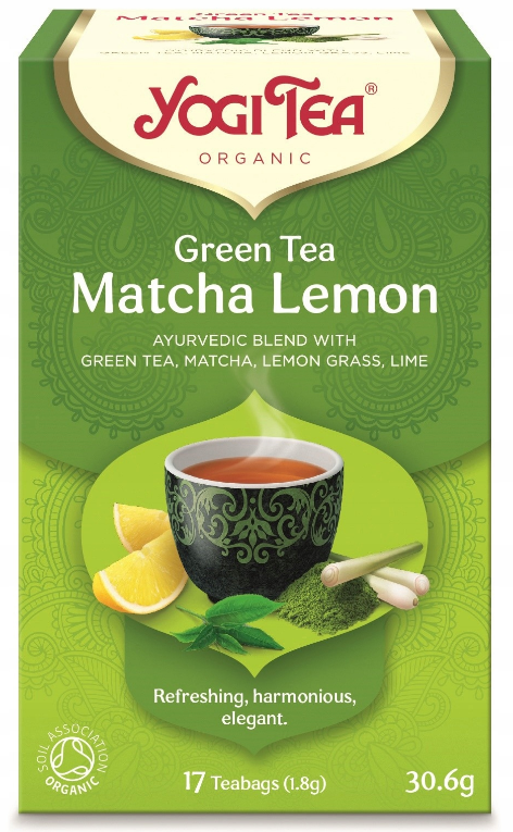 HERBATA ZIELONA MATCHA CYTRYNOWA BIO YOGI TEA