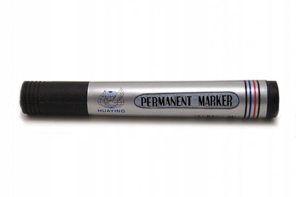 MARKER PERMANENTNY OKRĄGŁY CZARNY WODOODPORNY Flamaster budowlany 1 sztuka