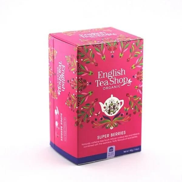 HERBATKA SUPER BERRIES TRUSKAWKA BORÓWKA MALINA BIO ENGLISH TEA ORGANIC