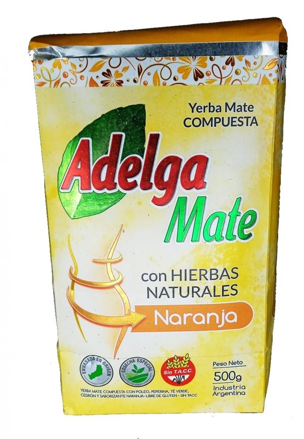 Yerba Mate Adelga Mate Naranja Pomarańczowa 500g Argentina Misiones