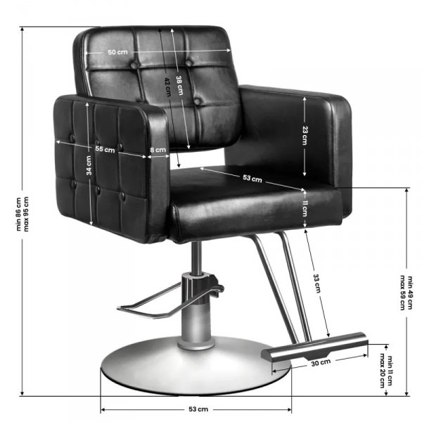 Hair System fotel fryzjerski 90-1 czarny