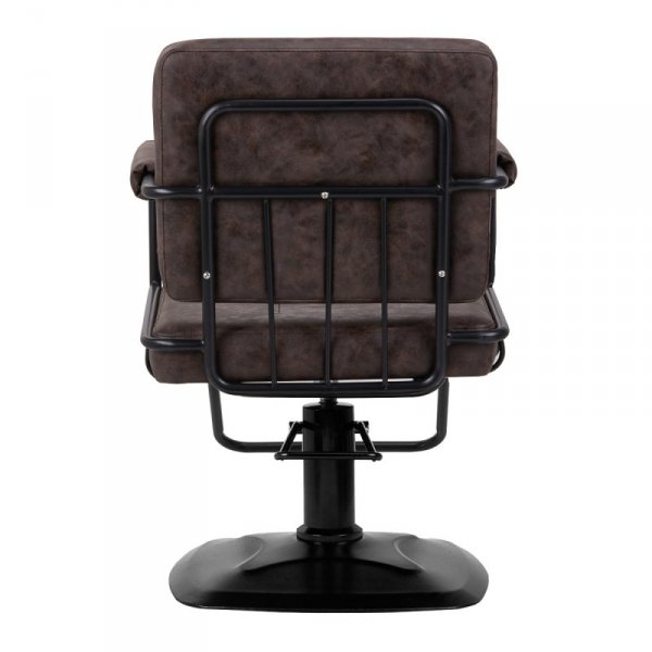 Gabbiano fotel fryzjerski Katania Loft Old Leather ciemny brąz