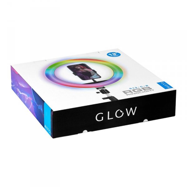 GLOW lampa pierścieniowa ring 13&quot;&quot; RGB bsc ze statywem 10W