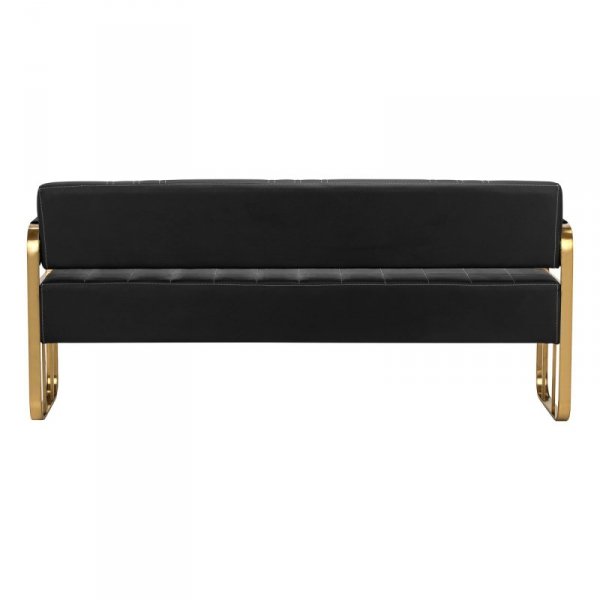 Sofa do poczekalni Gabbiano Avila czarno-złota