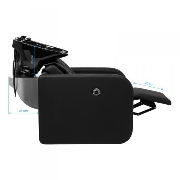 Myjnia fryzjerska elektryczna z masażem Gabbiano Sylvia czarna