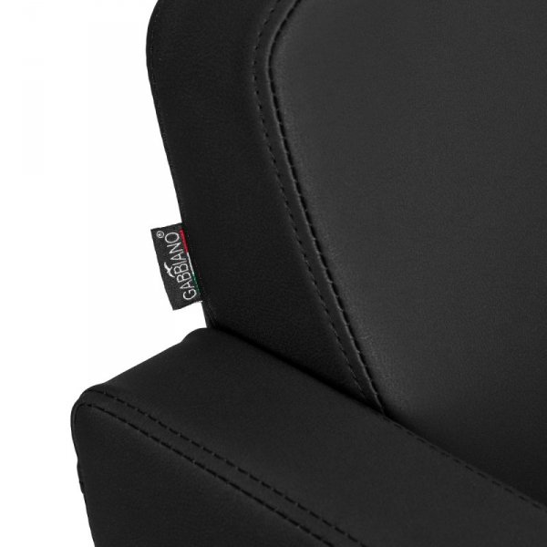 Fotel fryzjerski Gabbiano Elda czarny z czarną podstawą