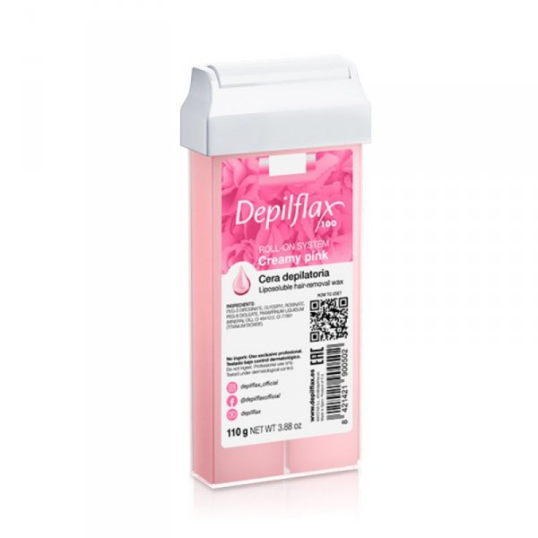 Depilflax 100 wosk do depilacji rolka Creamy pink 110 g