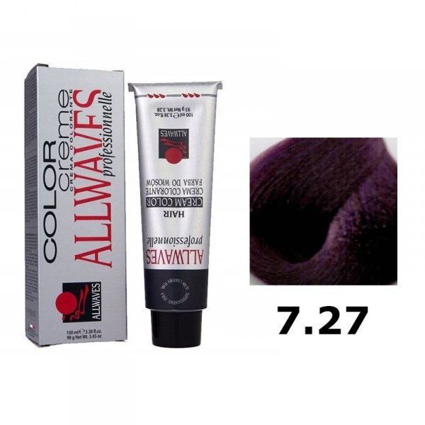 ALLWAVES FARBA DO WŁOSÓW 100ML 7.27 CZEKOLADOWY FIOŁEK