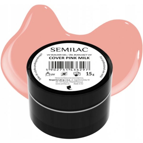 Semilac Żel Budujący Builder Gel Cover Pink Milk 15g