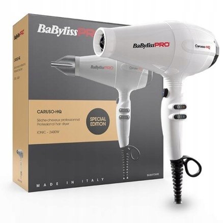 Babyliss Pro BAB6970WIE Suszarka do włosów HQ Caruso BIAŁA