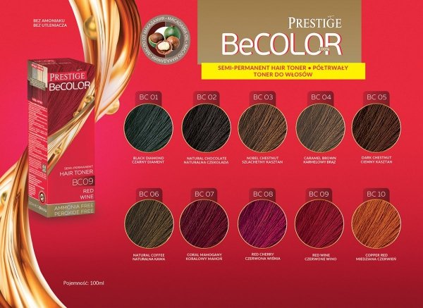 BECOLOR TONER FABRA DO WŁOSÓW KORALOWY MAHOŃ 100ML BC07