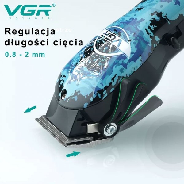 VGR V-066 Maszynka fryzjerska nadruk niebieska