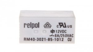 Przekaźnik miniaturowy 1Z 12V DC  PCB AgSnO2 RM40-3021-85-1012 2611687